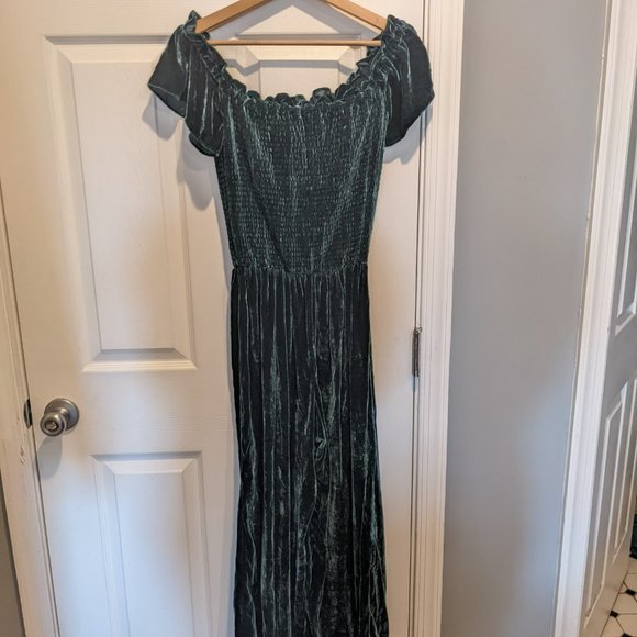 Parker Velvet Jumpsuit Sz 6 NWT $298 Everglade Green - Picture 6 of 8